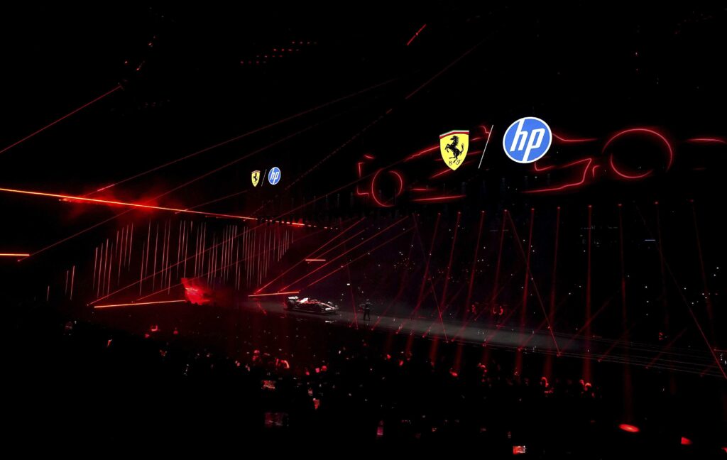 Ferrari livery for the 2025 season is launched during the F1 75 Live launch event at The O2, London. Picture date: Tuesday February 18, 2025.